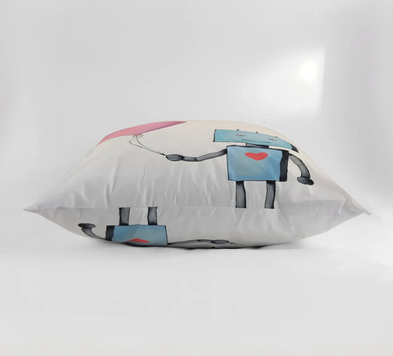 Robot con palloncino a forma di cuore cuscino da KidzStudio