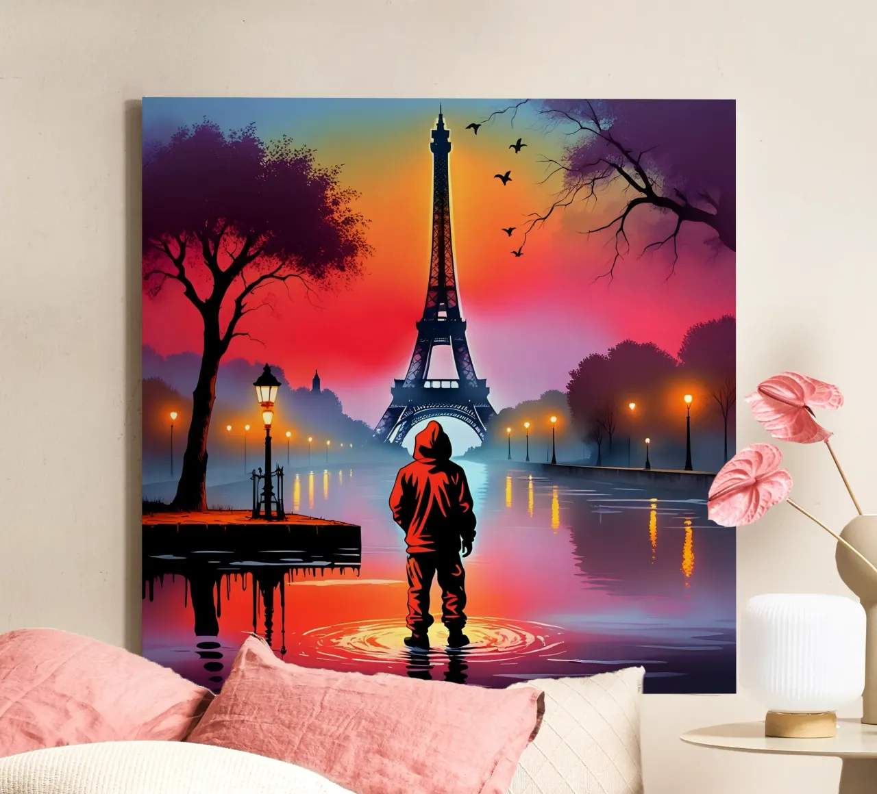 mysterious paris canvas with Floater frame by Art Digital Visuel