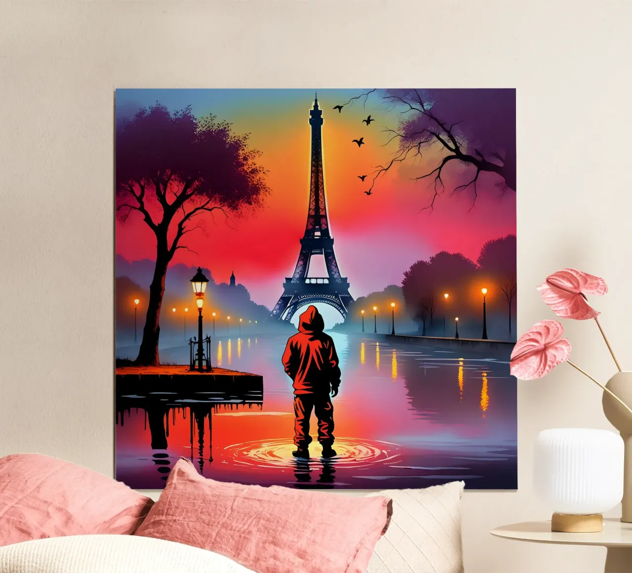 Parigi misteriosa poster con telaio in legno da Art Digital Visuel