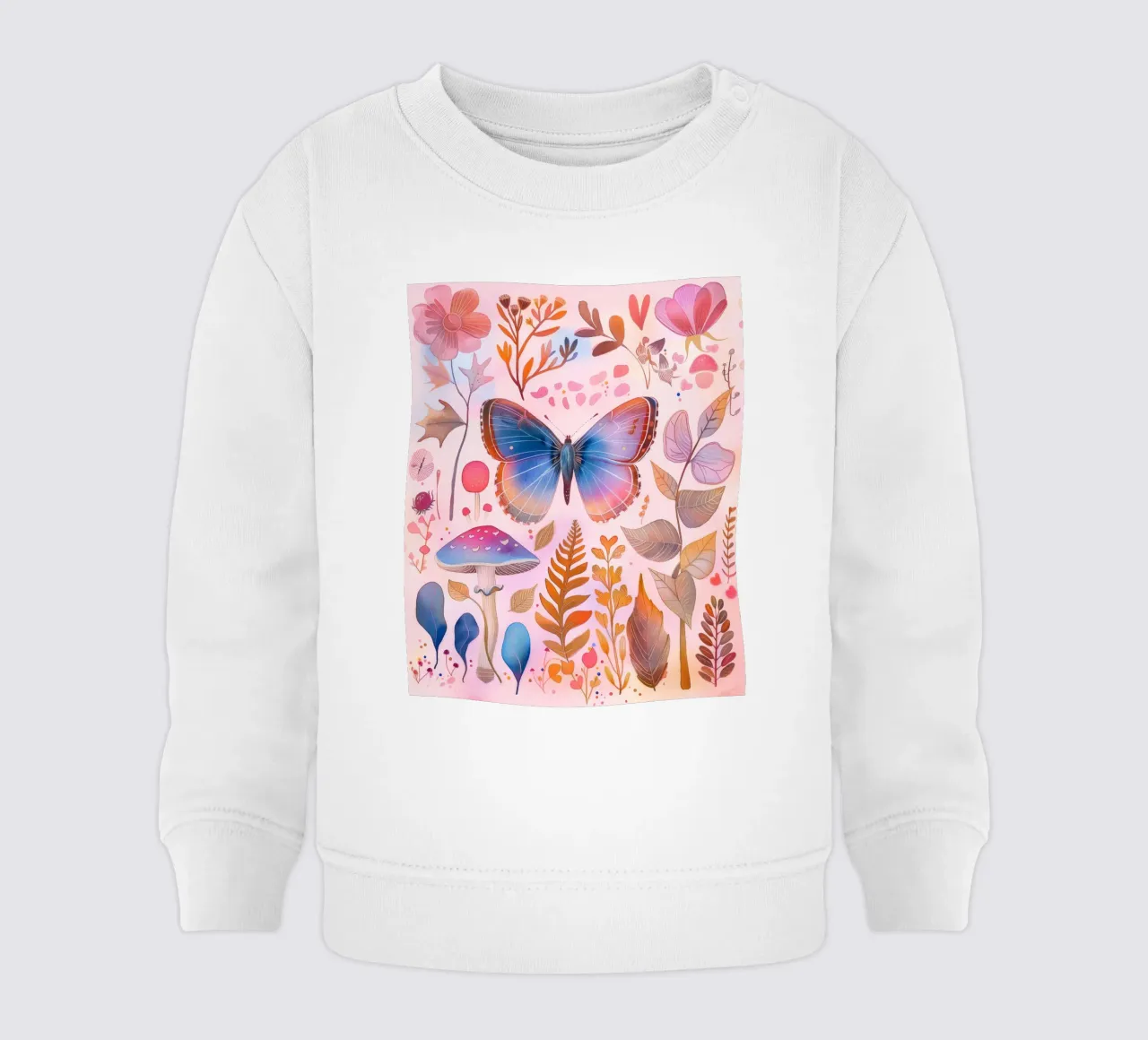 Boho Bohemian Vintage Botanico Farfalla Fungo in Natura felpa neonato da Gentle Echoes Art