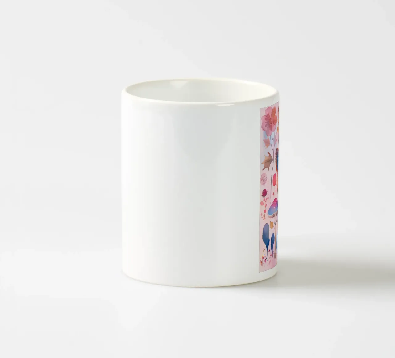 Boho Bohemian Vintage Botanico Farfalla Fungo in Natura tazza in ceramica da Gentle Echoes Art