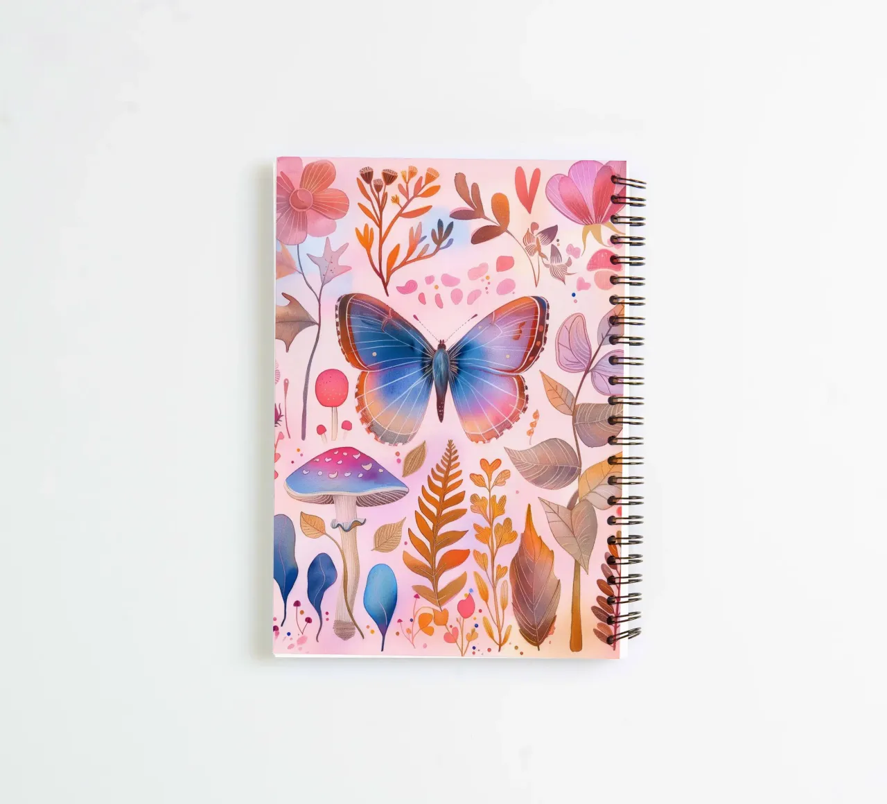 Boho Bohemian Vintage Botanico Farfalla Fungo in Natura diario ad anelli da Gentle Echoes Art