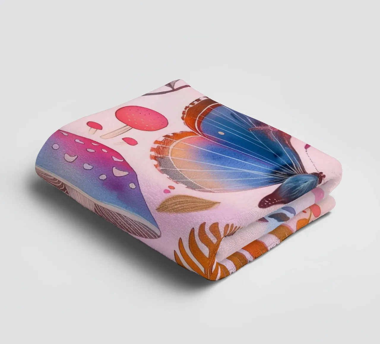 Boho Bohemian Vintage Botanico Farfalla Fungo in Natura asciugamano da bagno da Gentle Echoes Art
