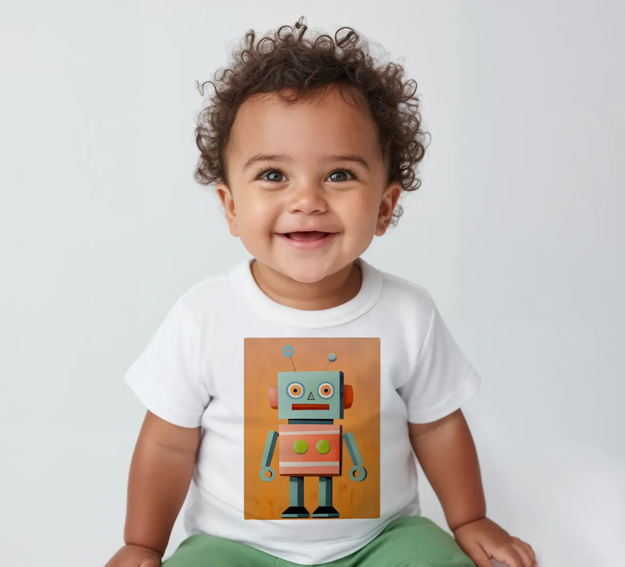 Retro Robot camiseta de bebé de KidzStudio