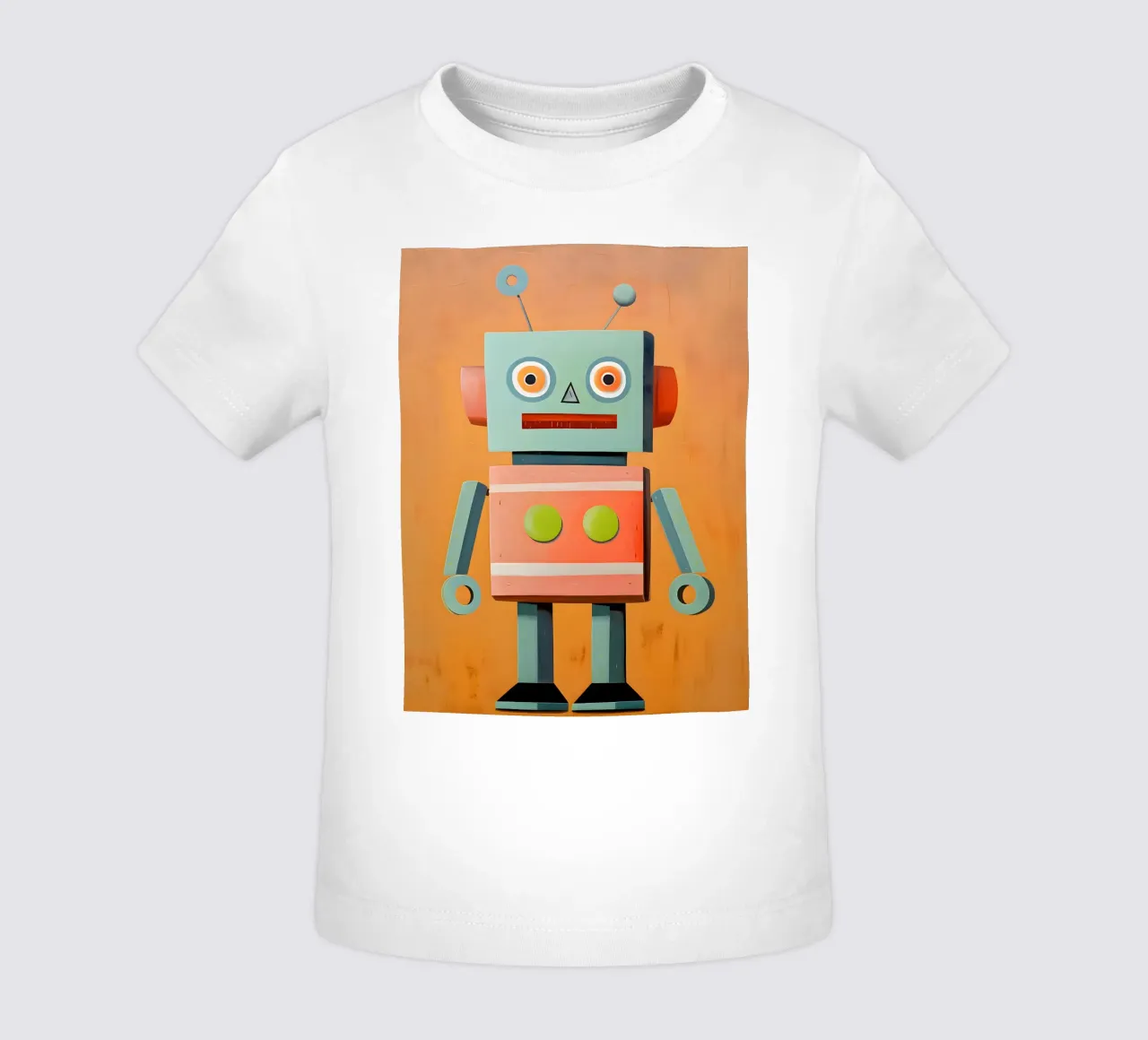 Robot retrò maglietta neonato da KidzStudio