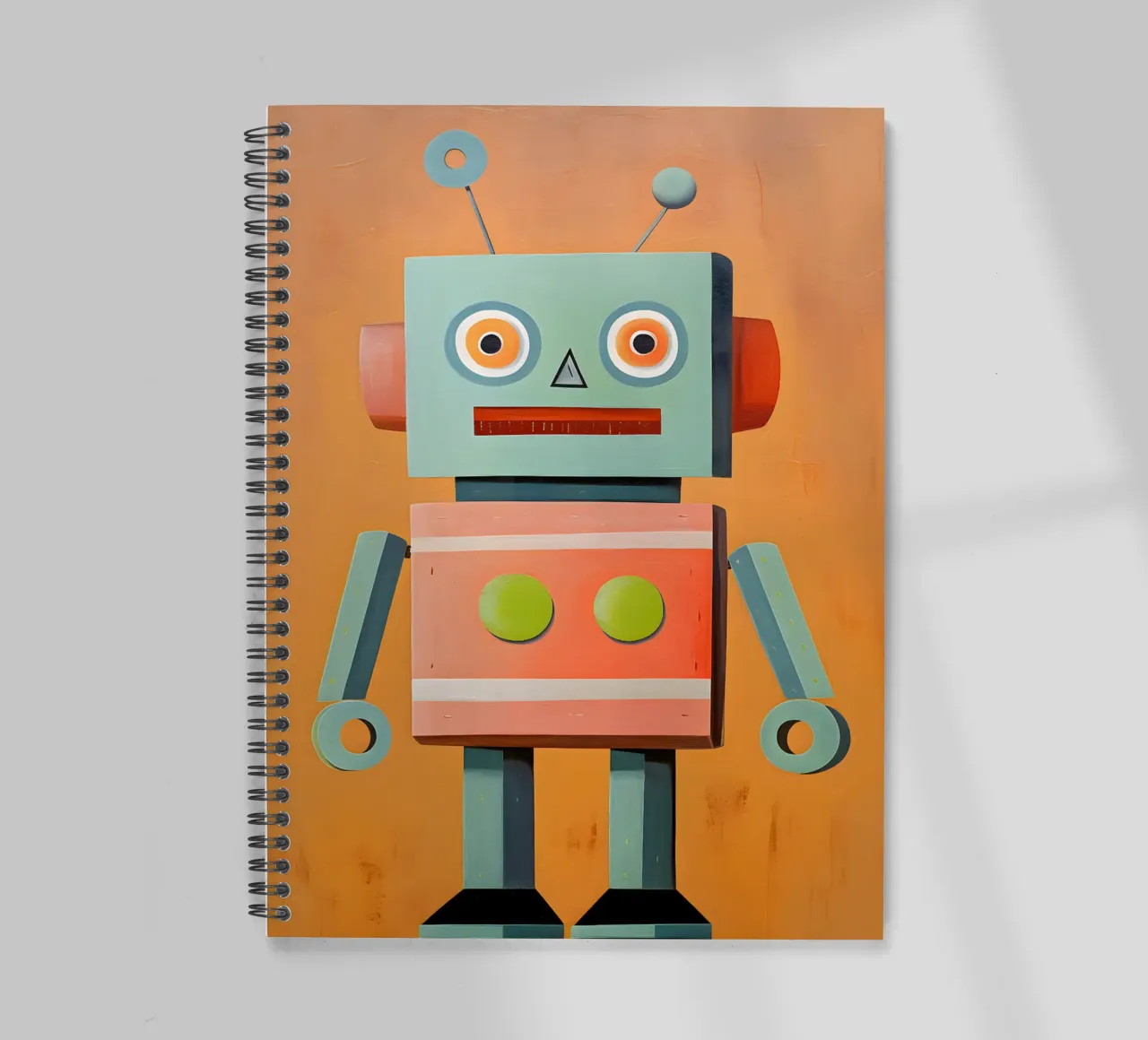 Retro Robot spiral notebook by KidzStudio
