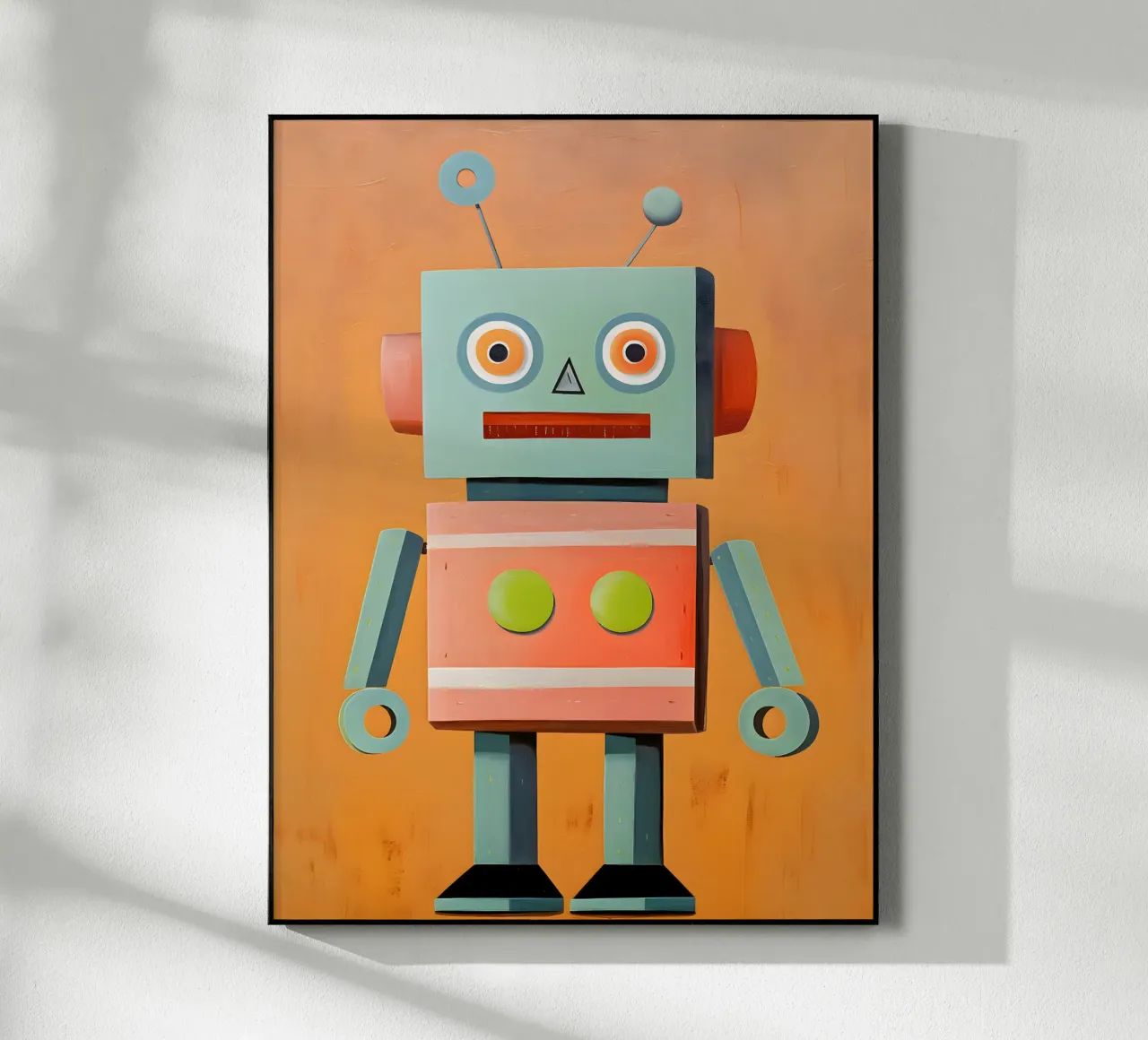 Retro robot acryl van KidzStudio