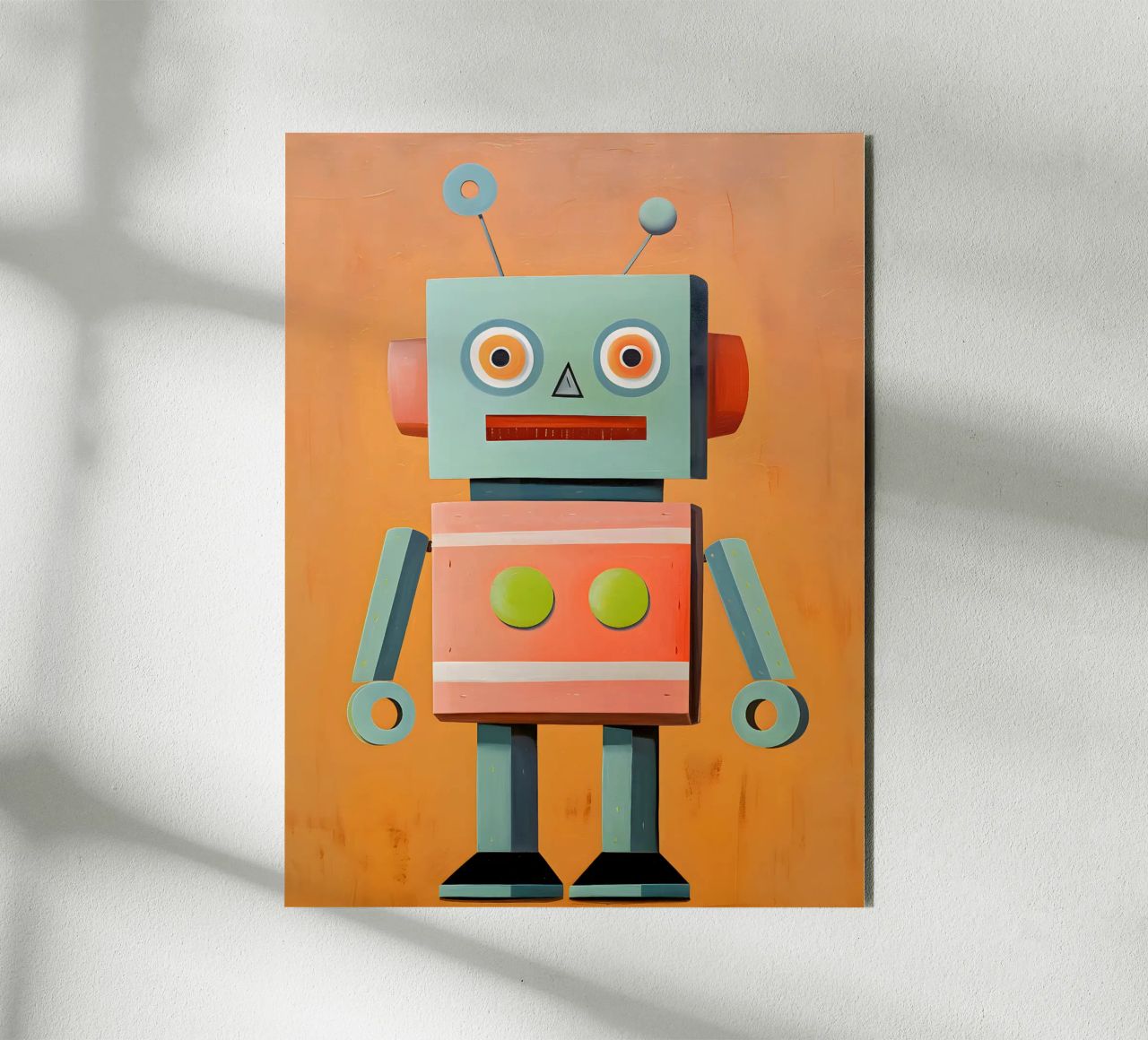 Robot retrò alluminio dibond da KidzStudio