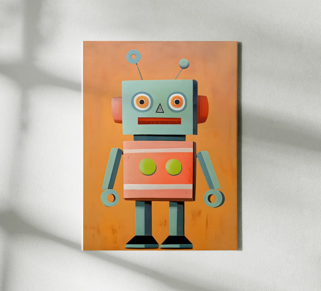 Retro Robot canvas by KidzStudio