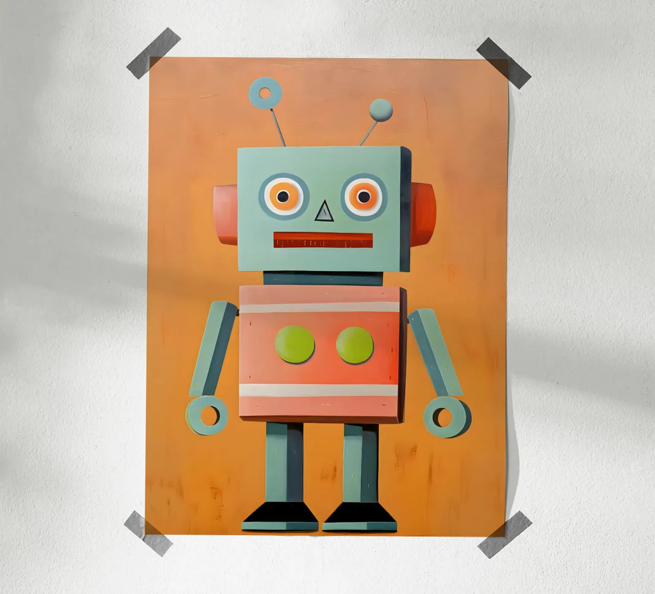 Robot retrò carta hahnemühle da KidzStudio