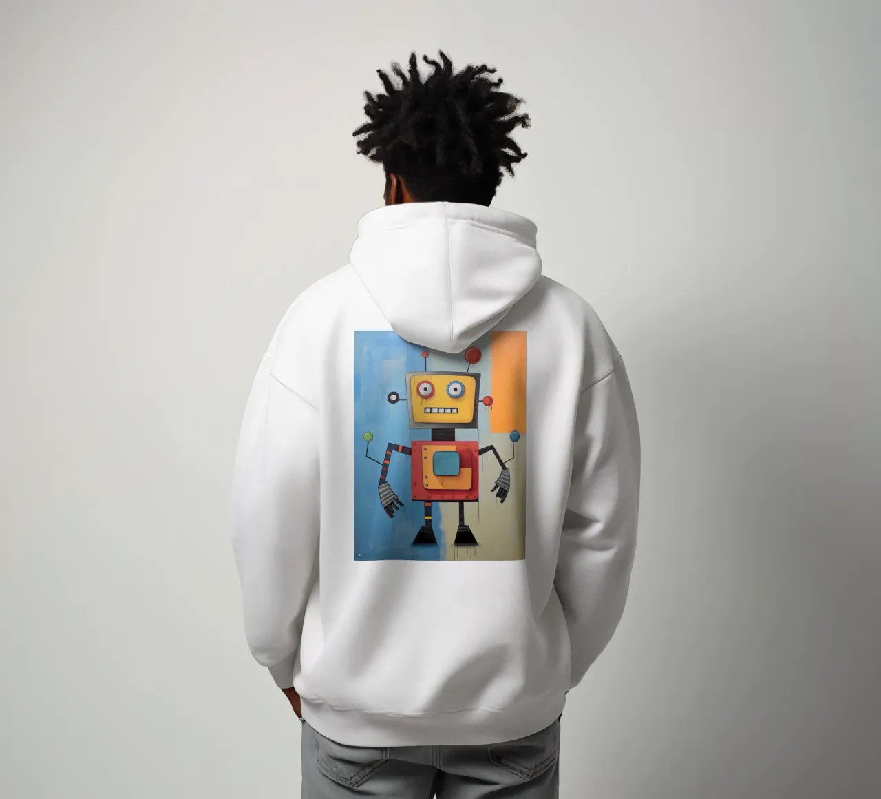 Robot colorato 3 felpa con cappuccio da KidzStudio