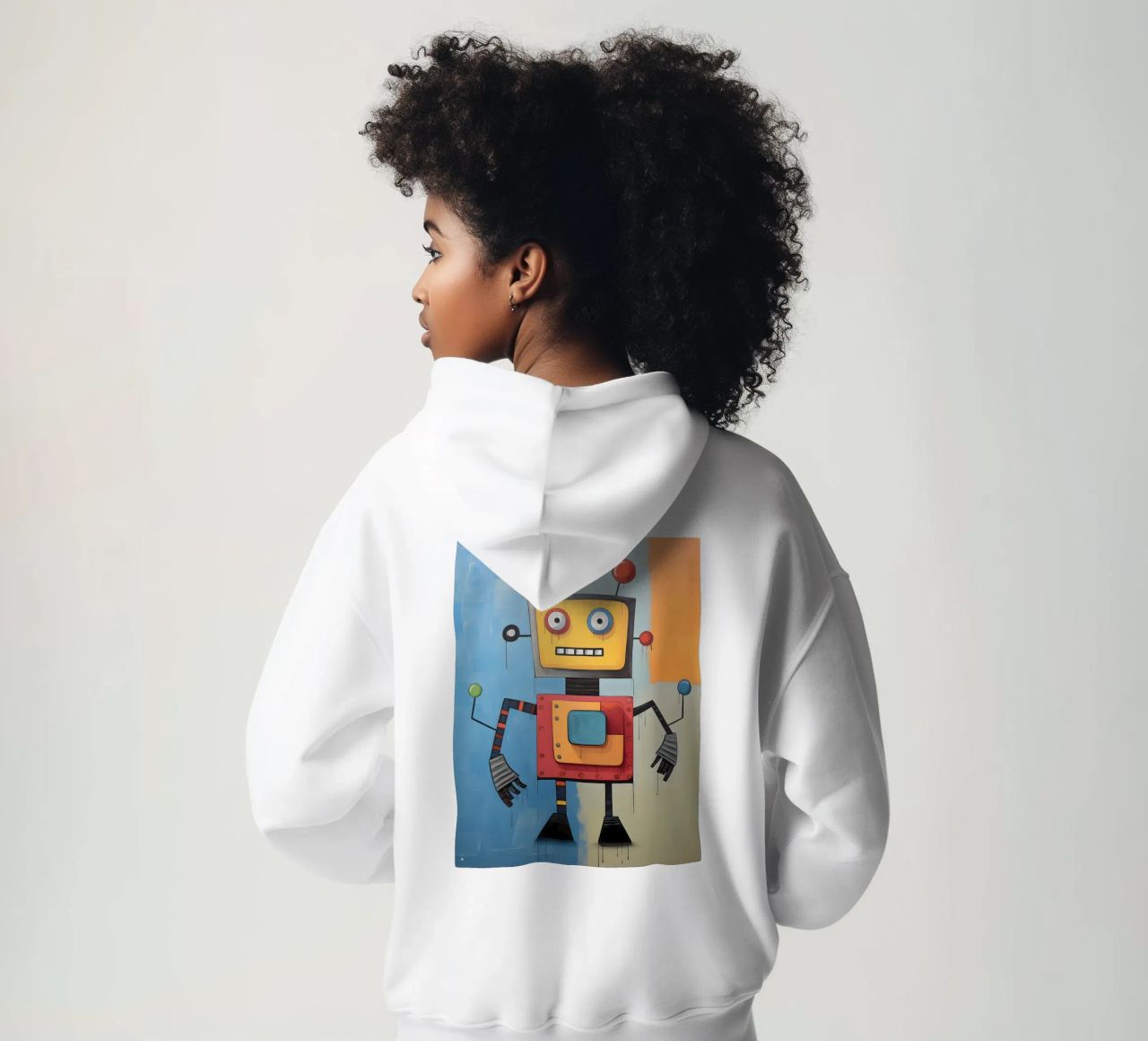 Robot colorato 3 felpa con cappuccio da KidzStudio