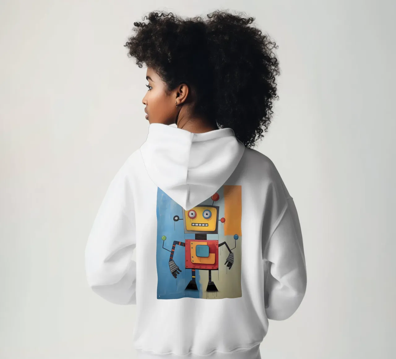 Robot colorato 3 felpa con cappuccio da KidzStudio