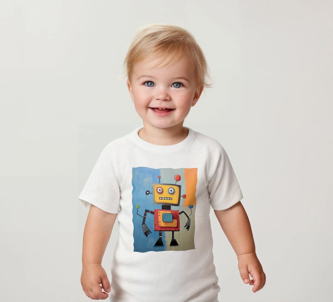 Robot colorato 3 maglietta neonato da KidzStudio