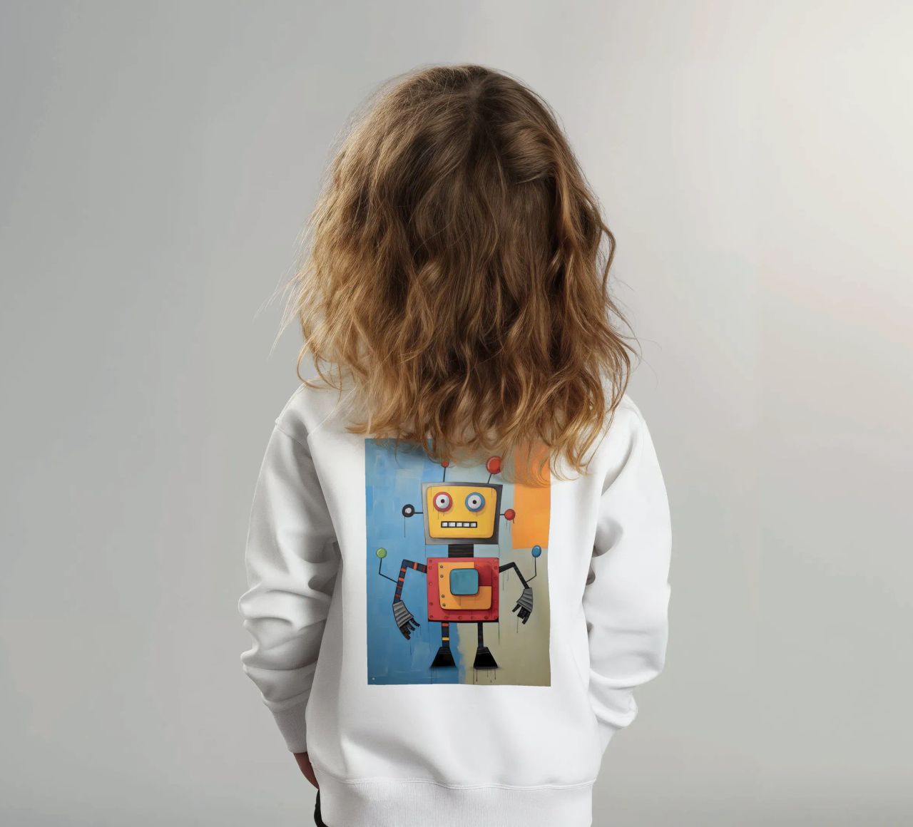 Robot colorato 3 felpa bambino da KidzStudio