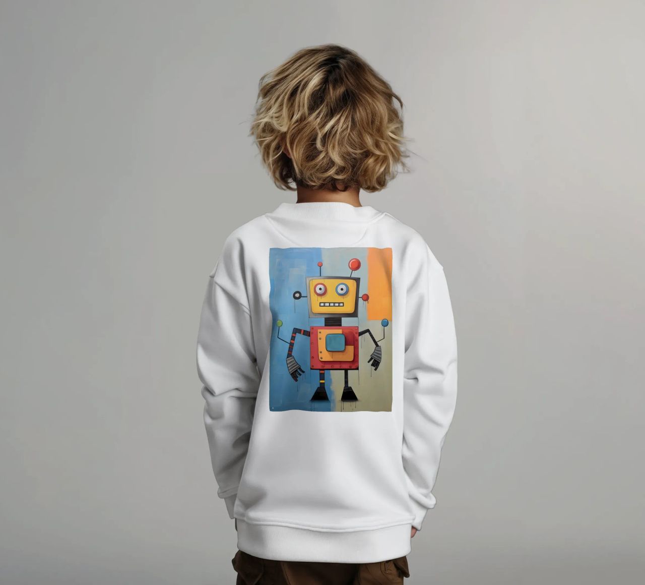 Robot colorato 3 felpa bambino da KidzStudio