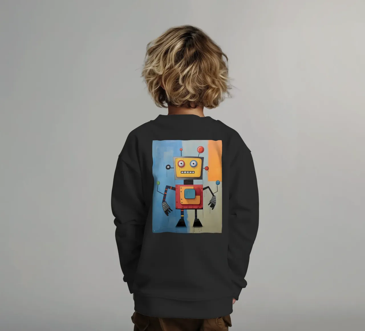 Robot colorato 3 felpa bambino da KidzStudio