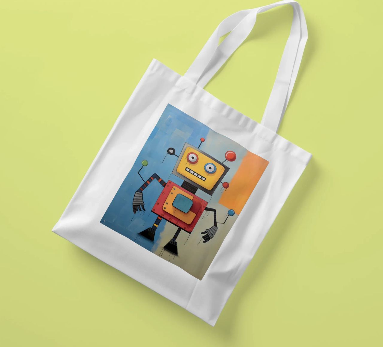 Robot colorato 3 borsa in juta da KidzStudio