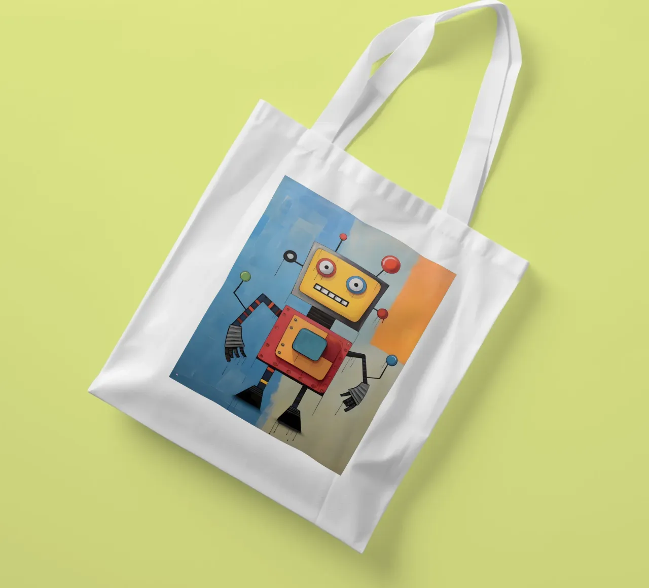 Robot colorato 3 borsa in juta da KidzStudio