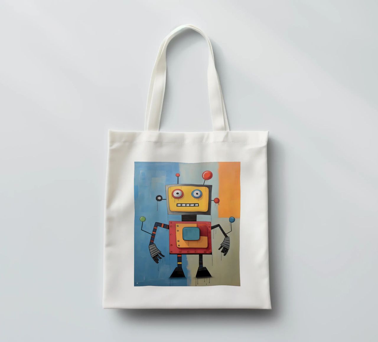 Robot colorato 3 borsa in juta da KidzStudio