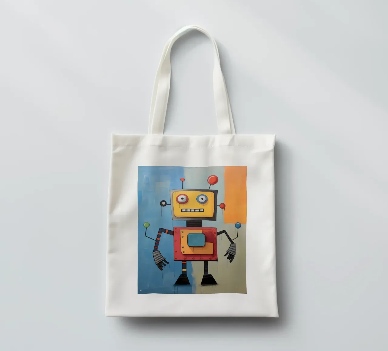 Robot colorato 3 borsa in juta da KidzStudio