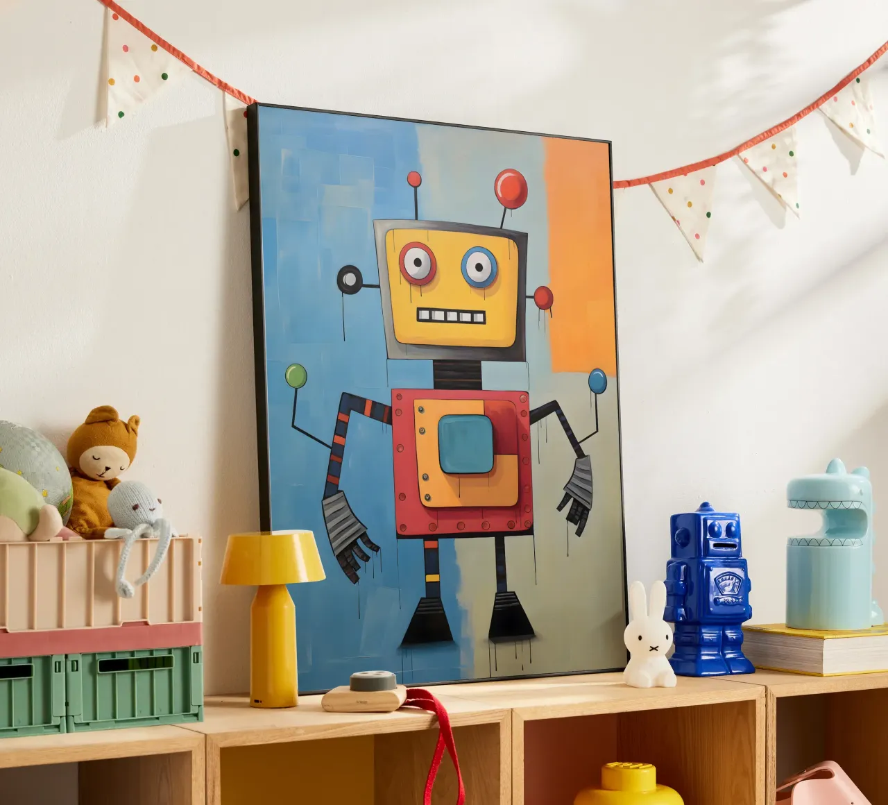 Robot colorato 3 alluminio dibond da KidzStudio