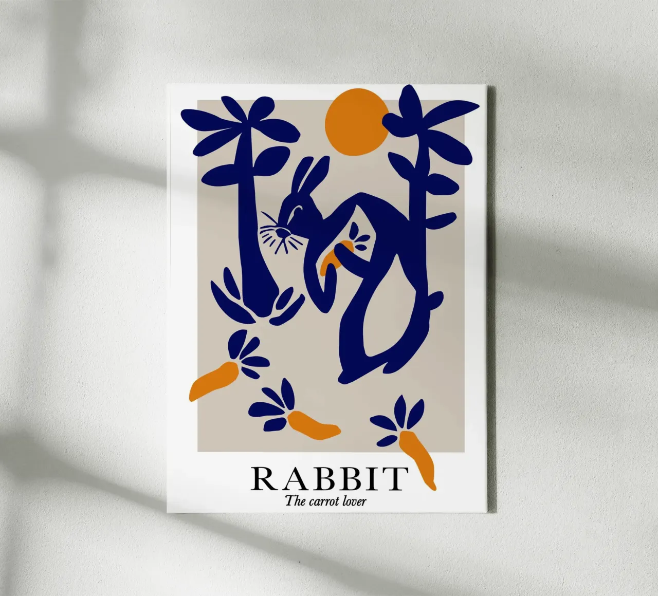 The carrotlover | Matisse Kaninichen | Fauvistische Kunst Leinwand mit Schattenfugenrahmen von Spunk