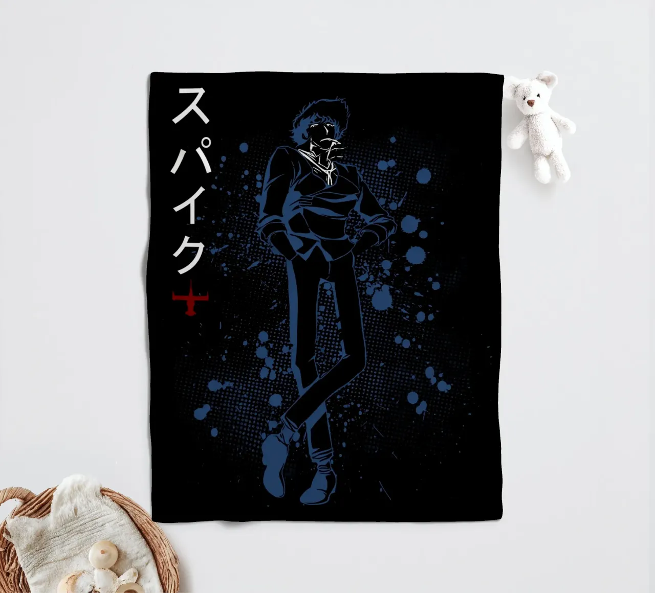 Spike Spiegel 11 coperta in pile da Neonartstudio