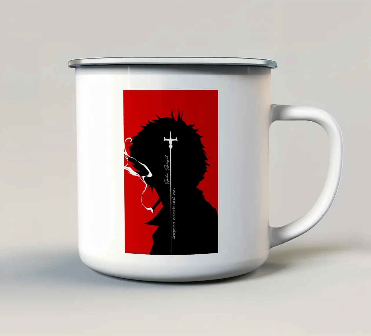 Spike Spiegel tazza in smalto da Neonartstudio