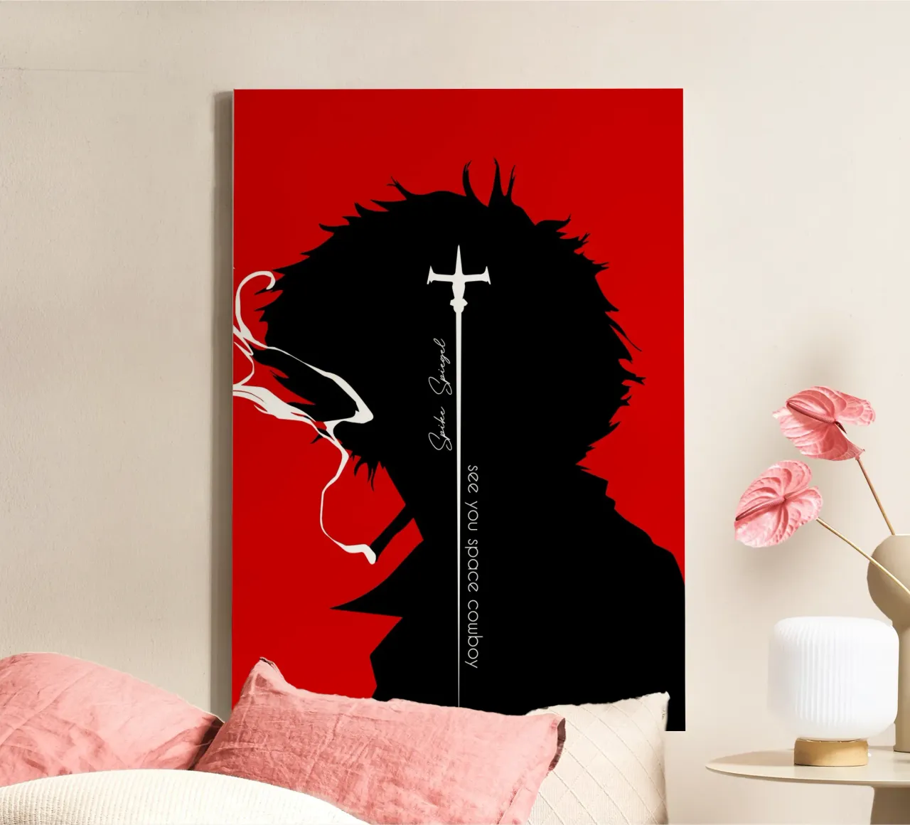 Spike Spiegel tela con Cornice a cassetta da Neonartstudio