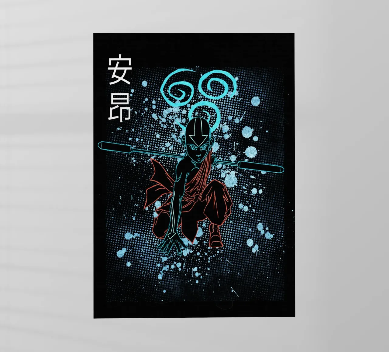 Aang Avatar The Last Airbender 1 pellicola backlit da Neonartstudio