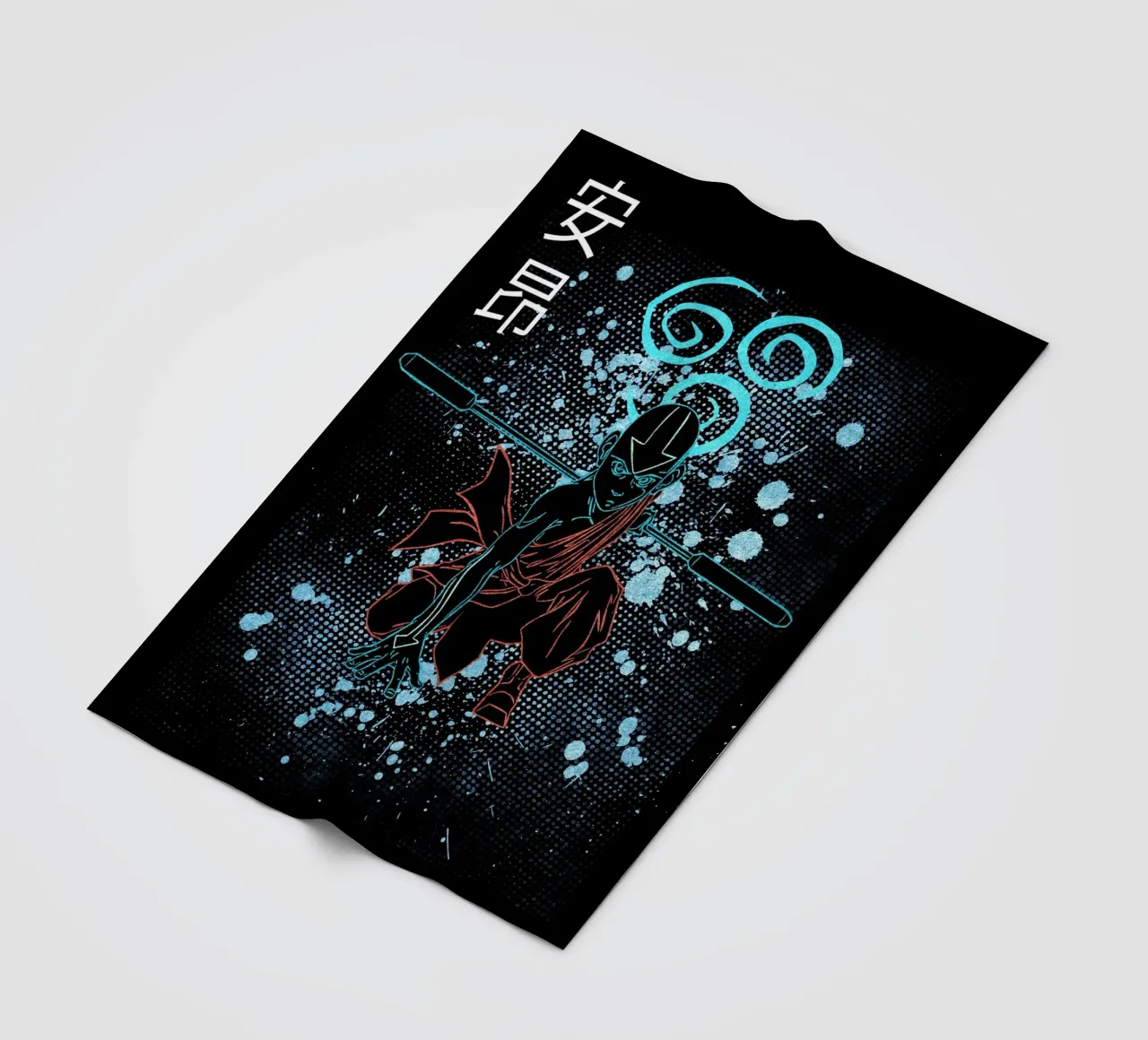 Aang Avatar The Last Airbender 1 coperta in pile da Neonartstudio