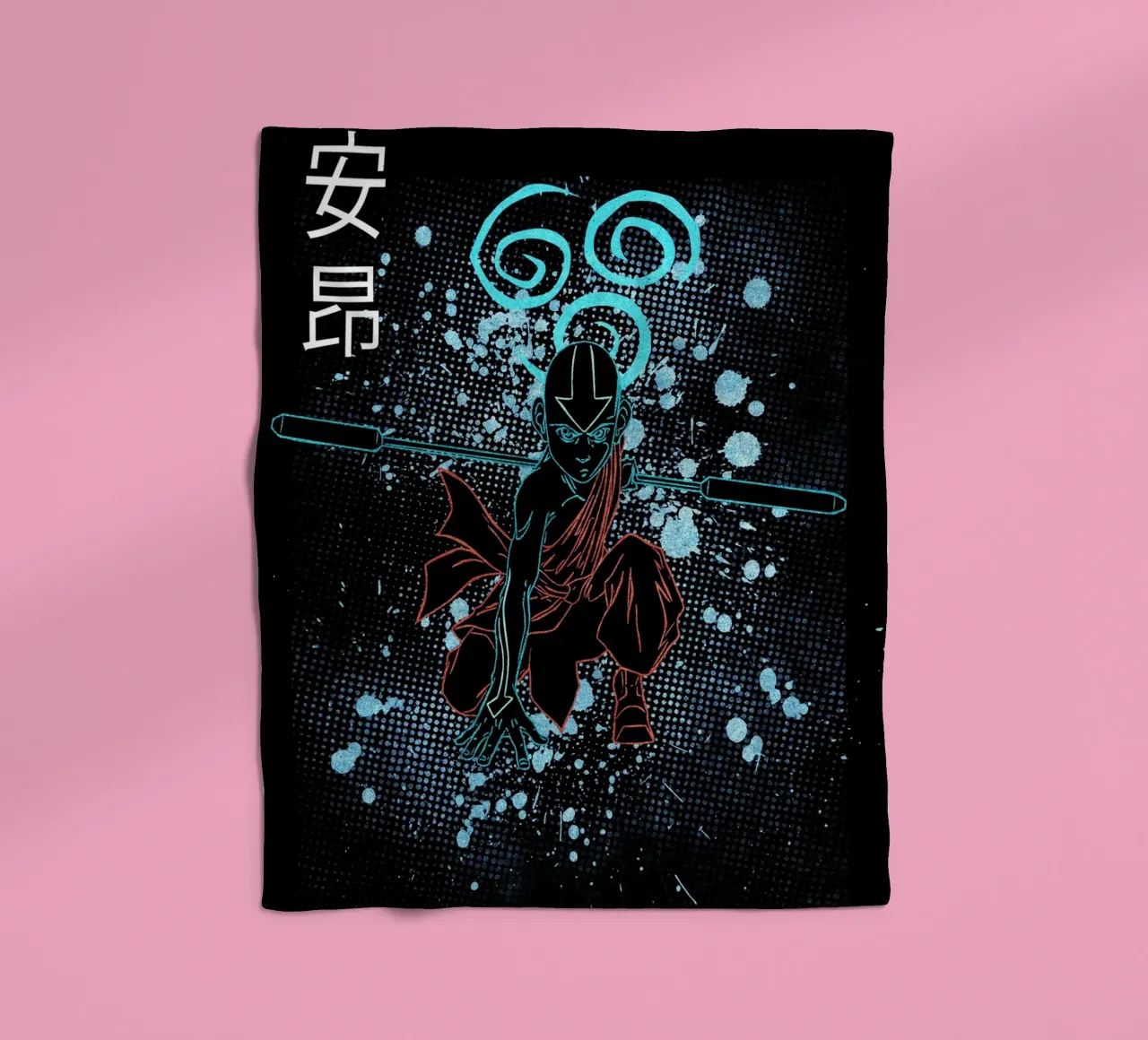 Aang Avatar The Last Airbender 1 coperta in pile da Neonartstudio
