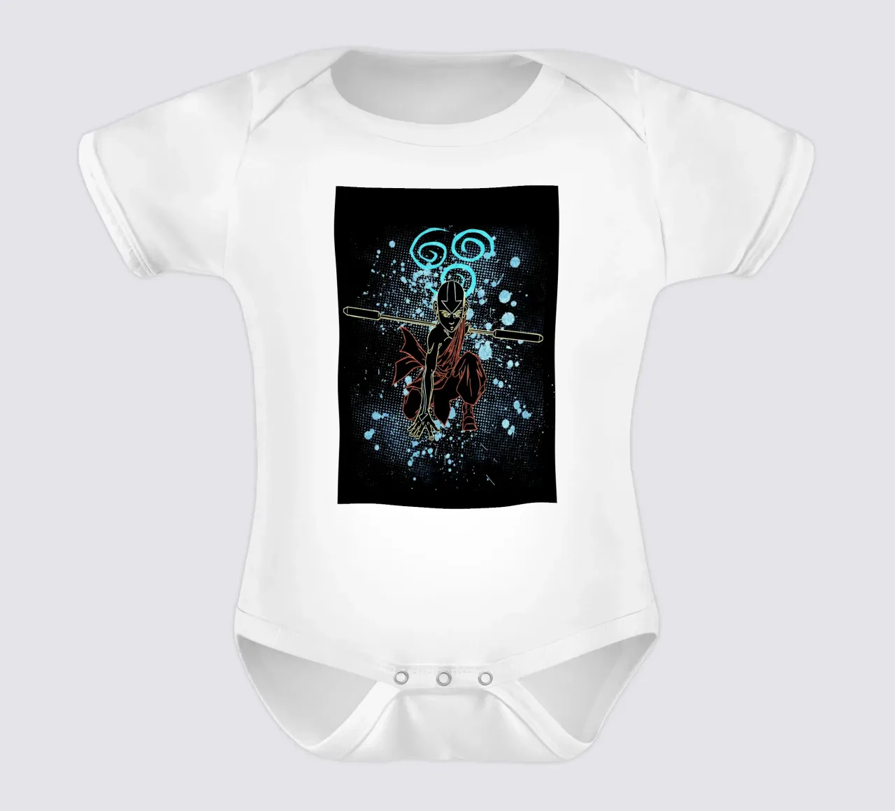 Aang Avatar The Last Airbender body neonato maniche corte da Neonartstudio