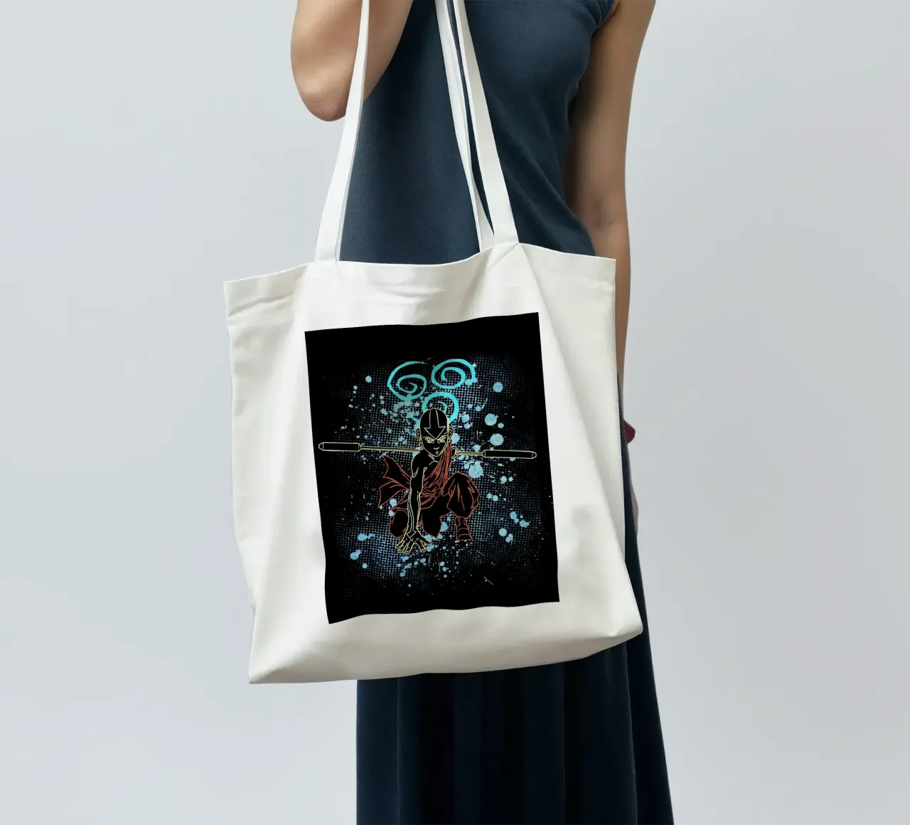 Aang Avatar The Last Airbender borsa in juta da Neonartstudio