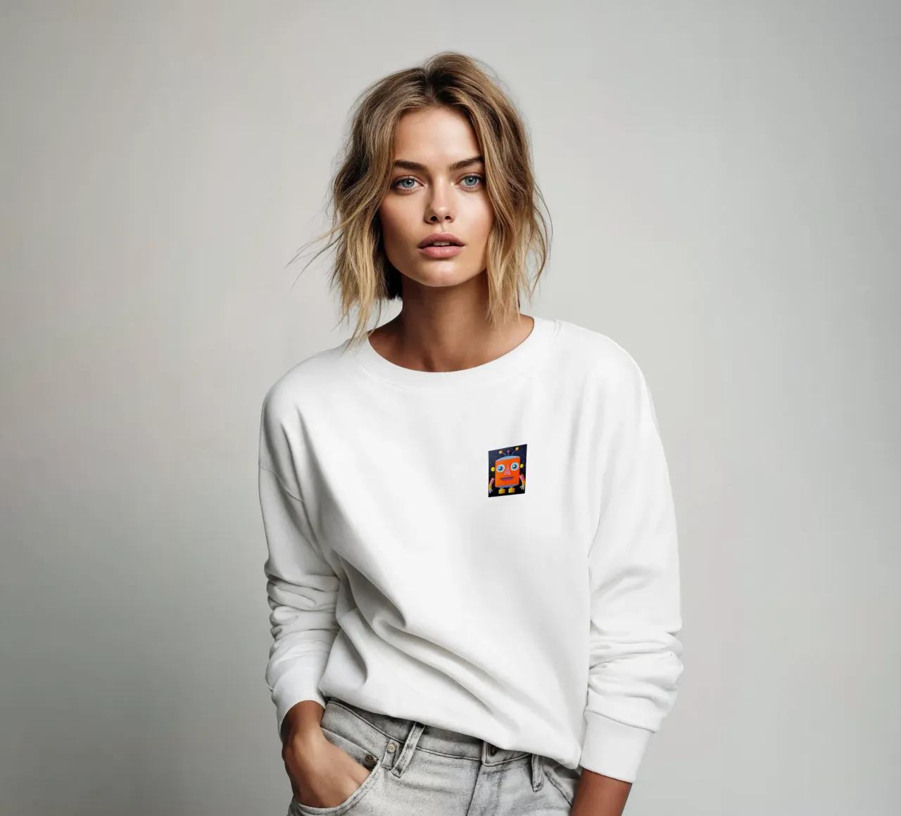 Kosmischer Roboter Sweatshirt von KidzStudio