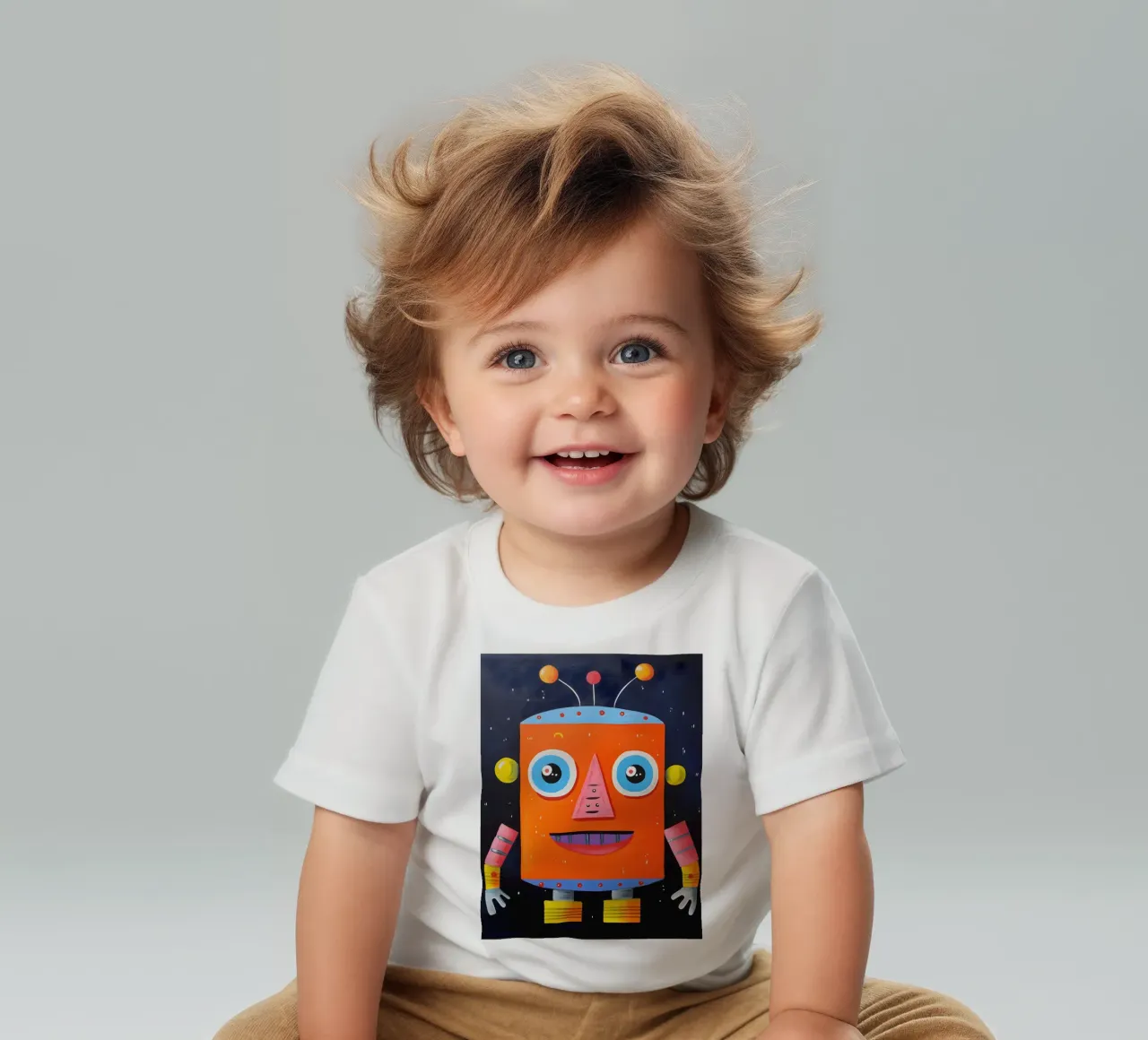 Robot cosmico maglietta neonato da KidzStudio