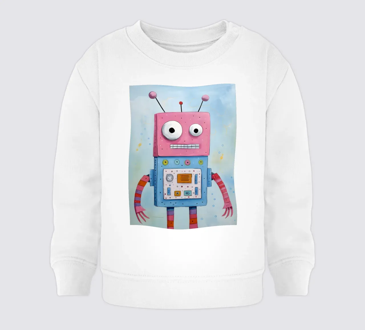 Spielerischer Roboter Baby Sweatshirt von KidzStudio