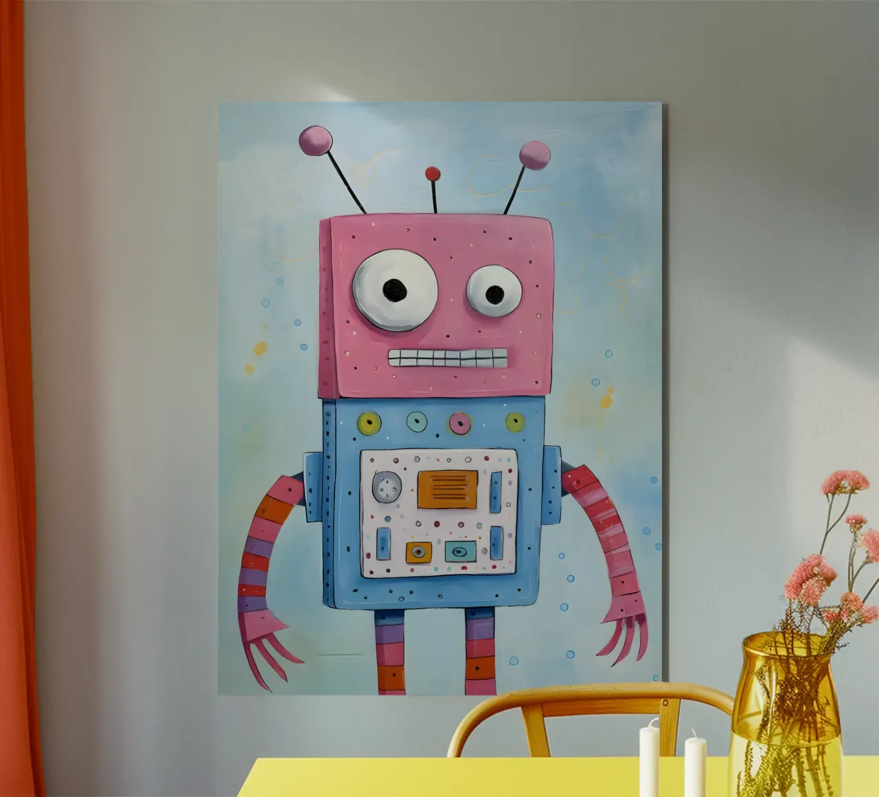Robot giocoso alluminio dibond da KidzStudio