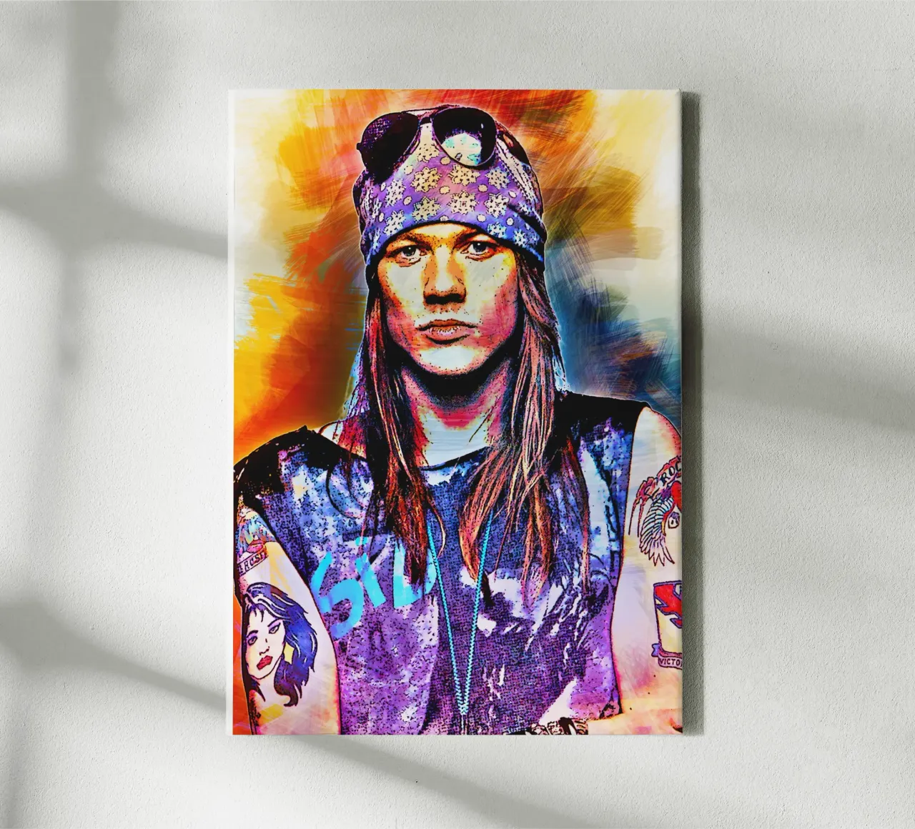 Axl rose tela con Cornice a cassetta da HopeStudio