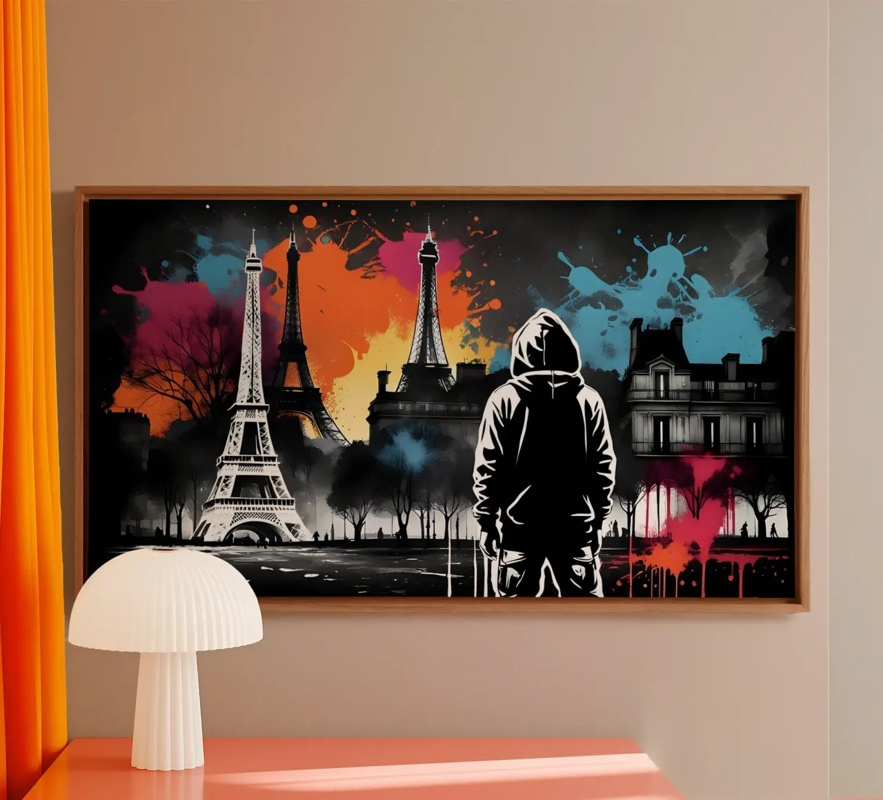 mysterieus parijs canvas met Baklijst van Art Digital Visuel