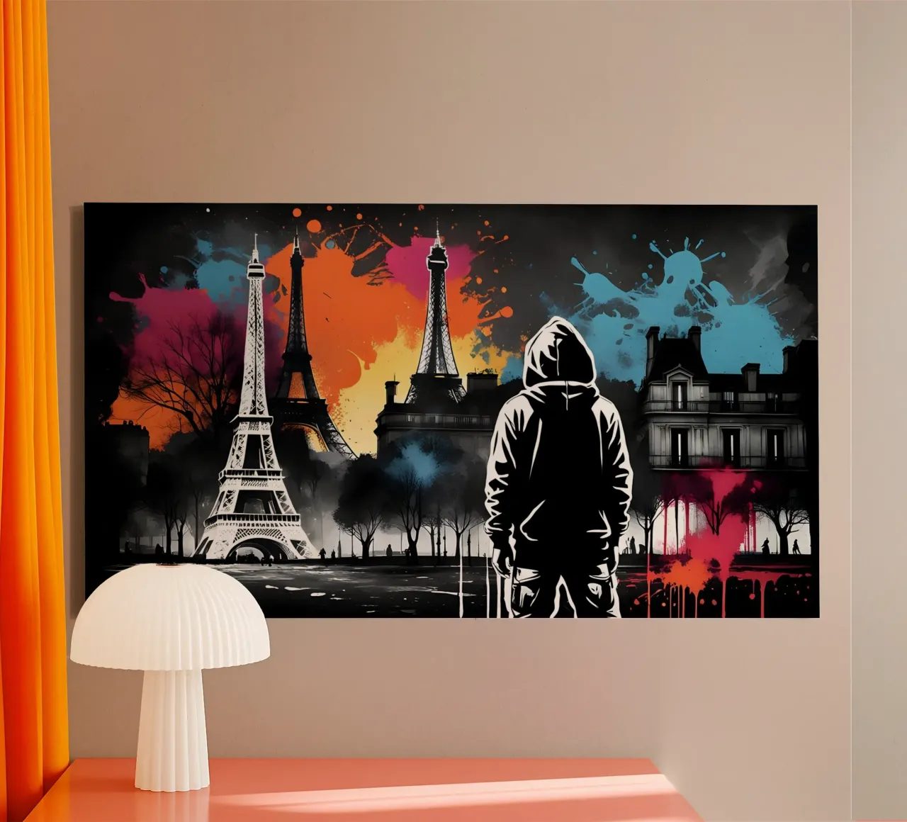 mysterieus parijs canvas met Baklijst van Art Digital Visuel