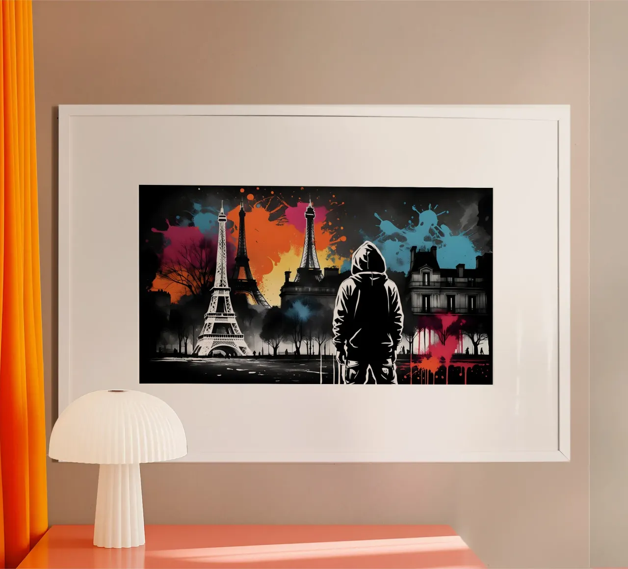 Parigi misteriosa poster con telaio in alluminio da Art Digital Visuel
