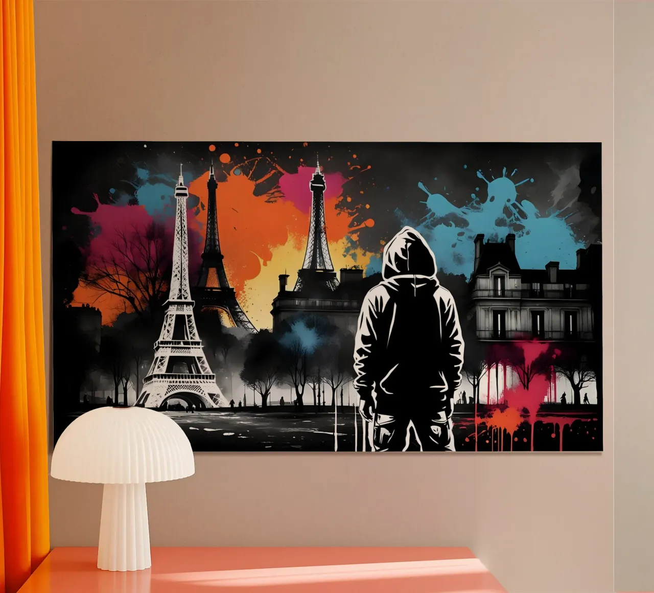 Parigi misteriosa poster con telaio in alluminio da Art Digital Visuel