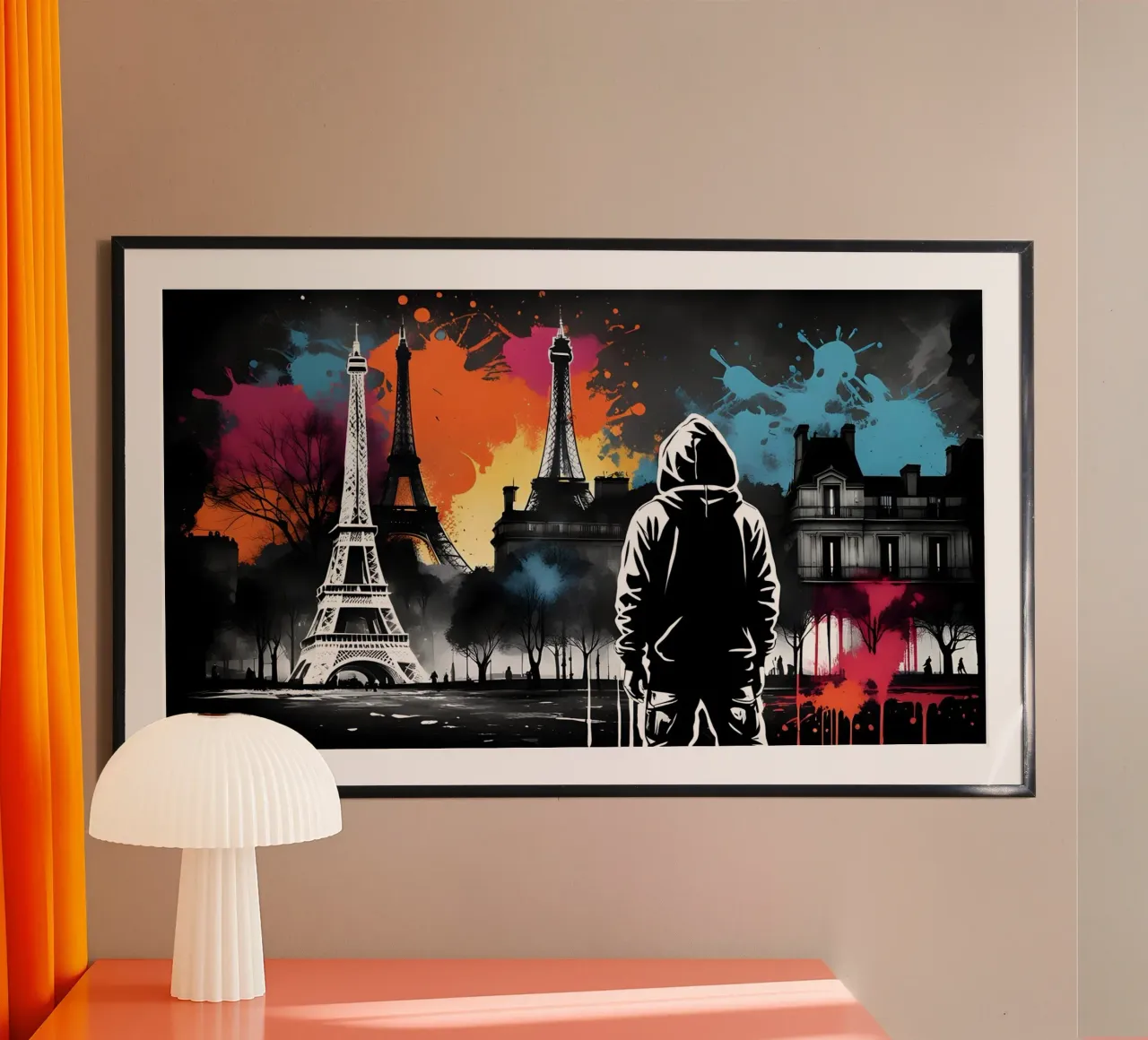 Parigi misteriosa poster con telaio in alluminio da Art Digital Visuel