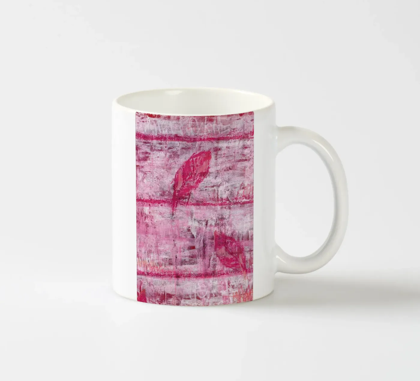 Leaf 01 ceramic mug by József Gábos