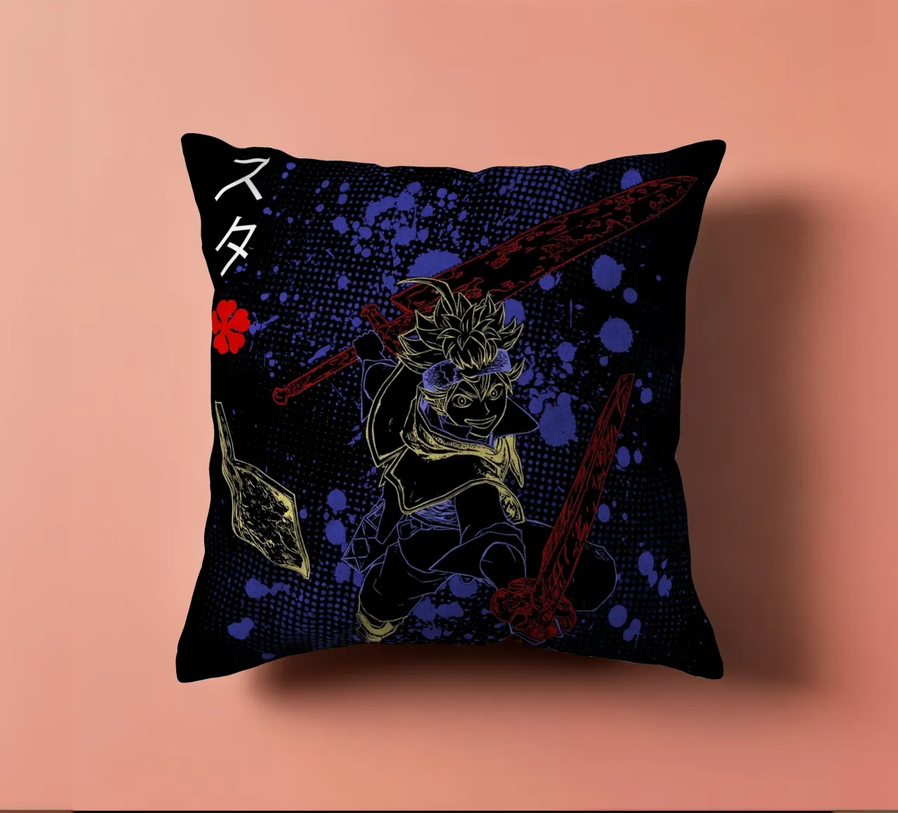 Asta Black Clover cuscino da Neonartstudio