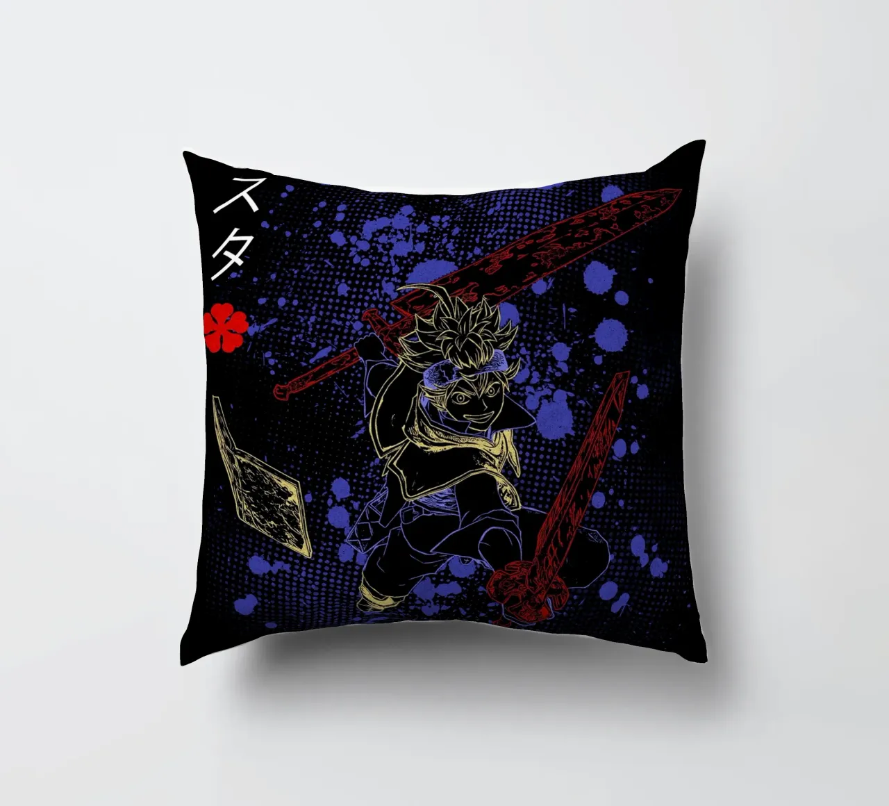 Asta Black Clover cuscino da Neonartstudio