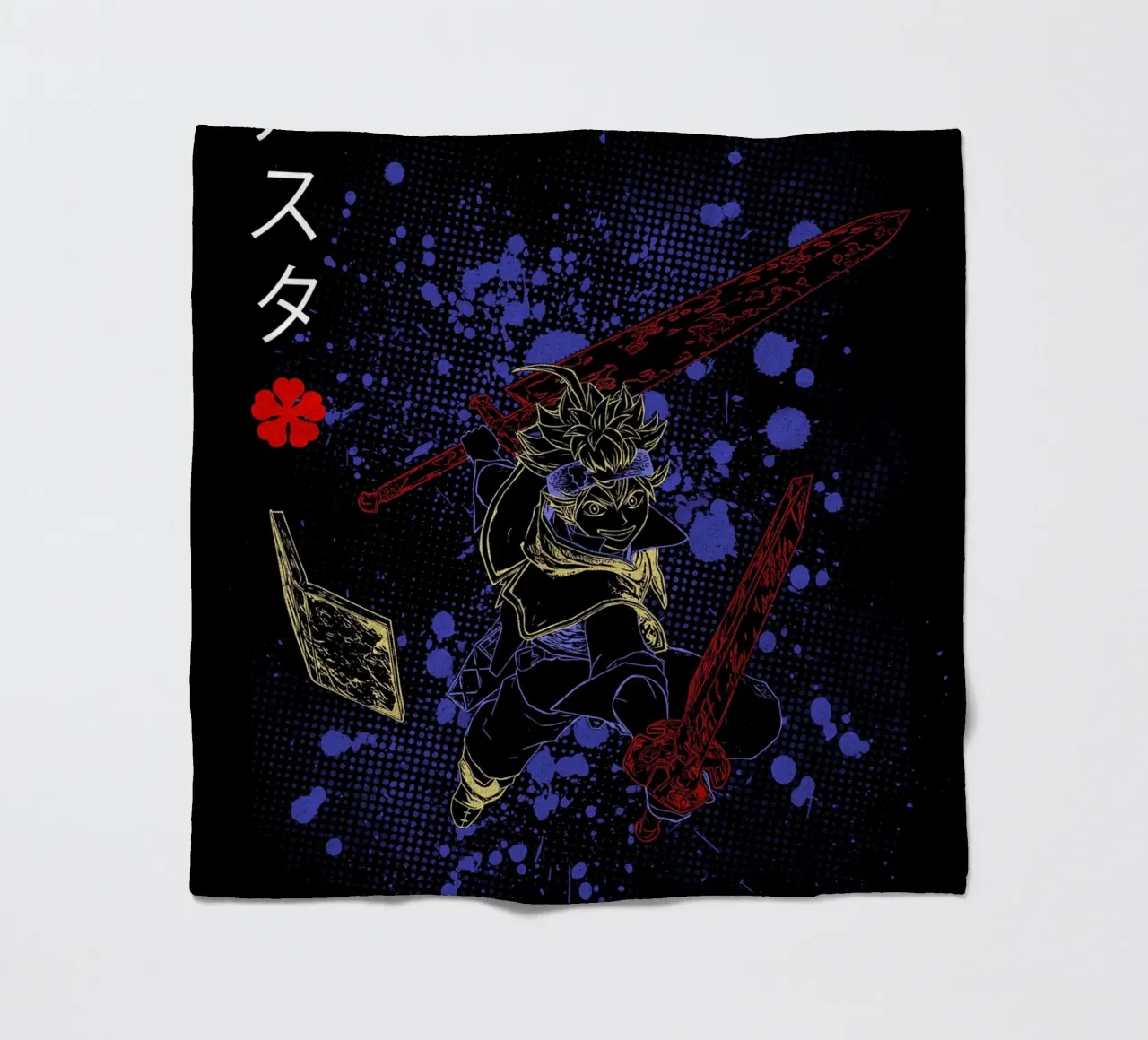 Asta Black Clover coperta in pile da Neonartstudio