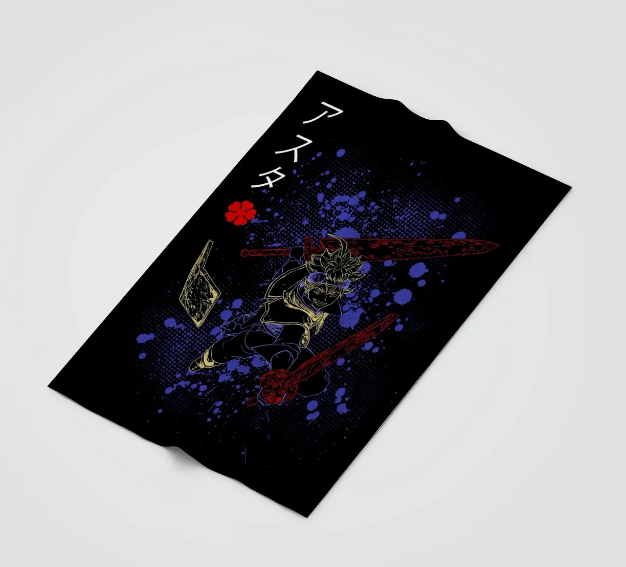 Asta Black Clover coperta in pile da Neonartstudio